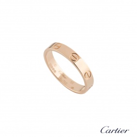 Cartier Rose Gold Plain Love Wedding Band Size 55 B4085255